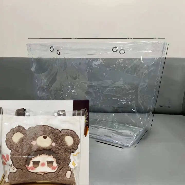 透明キャンバスバッグ防水防汚 サブバッグ