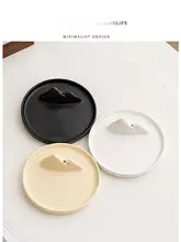 北欧デザインの現代的な陶器製線香立て【シンプルなインテリア小物・燃焼プレート】