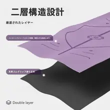 折りたたみ式 ヨガマット【女性用・天然ゴム・滑り止め・超薄型・持ち運び便利】