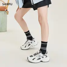 春用 スポーツスニーカー レディース【厚底・メッシュ・ダッドシューズ】