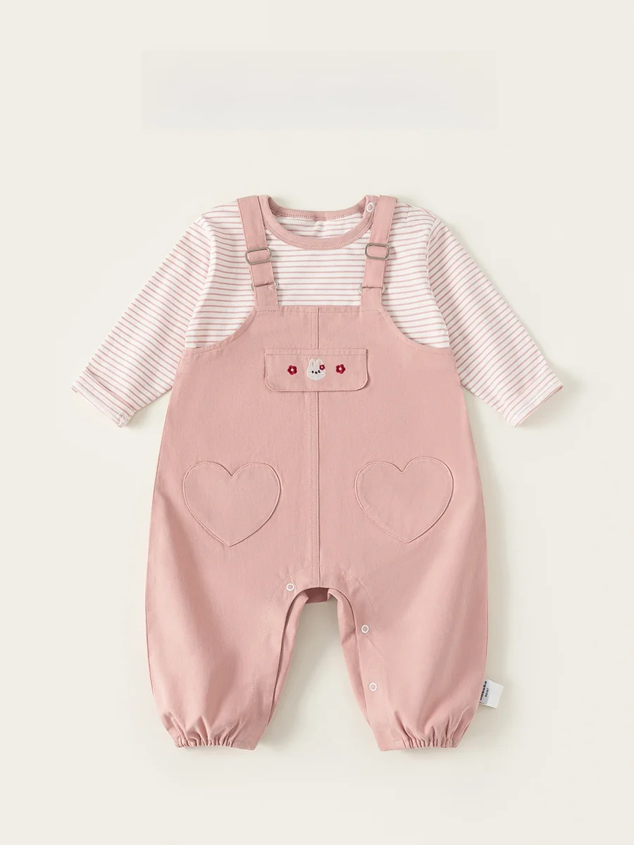5ヶ月 赤ちゃん 服 サイズ おすすめ：ハート柄ストライプセットアップの実用性と適用シーン
