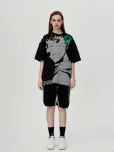夏用カジュアルアニメ顔プリントTシャツ【ユニセックス・楽々フィット】