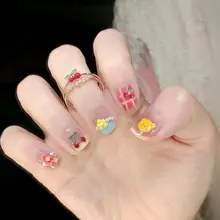 かわいいカートゥーンデザインの手描きネイル【学生向け・ショートタイプ・極上の柔らかさ】