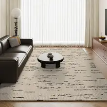 現代的なシンプルデザインのリビング用ラグ【軽量・洗える・高級感】