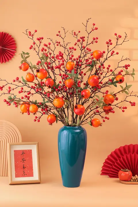 石榴の造花【インテリア装飾・玄関用・新年用】