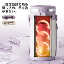 多層式真空保温ランチボックス【大容量・スープ収納可能・お弁当用】