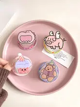 かわいい動物デザインの磁気吸着スマホスタンド【折りたたみ式・デスク用・伸縮可能】