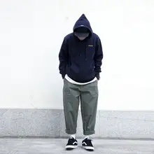 RADIUM メンズ春秋用コットン製ワイドレッグパンツ【ストレート・双褶デザイン・フィット】
