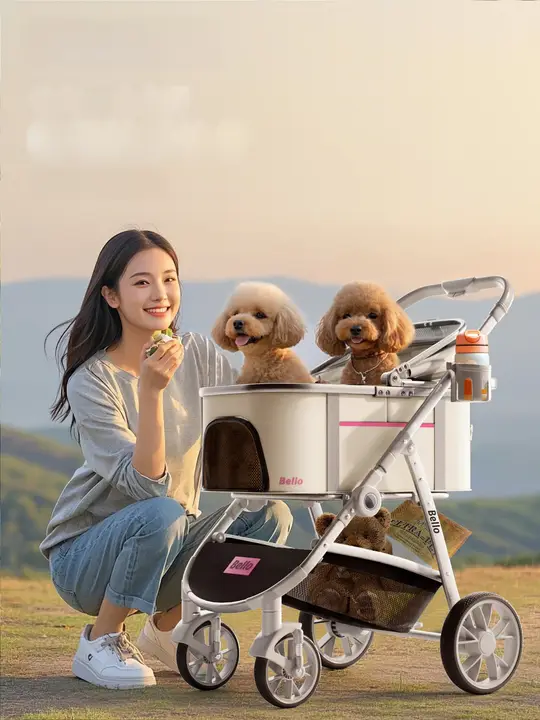 bello ペットカート 犬 猫 リクライニング 折りたたみ 軽量 分離可能 ハイシート お出かけ 「bello L9」