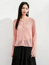 涼しげなデザインの透かし編みカーディガン【女性用・夏季・柔らかい風合い】（セットアップ対応）