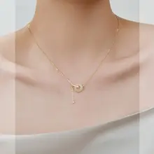 S925純銀と和田玉のタッセルネックレス【女性用・高級感あるデザイン・鎖骨にフィット】