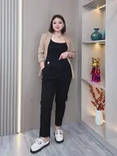 したシルエットのハレンパンツ【大きいサイズ・春秋用・ブラック・カジュアル】