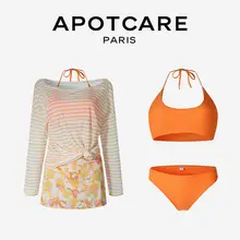 APOTCARE 夏用薄手紫外線対策カーディガン【オレンジ・ビーチ・リゾート・キャミソールタイプ】