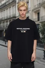 アメリカンスタイルのレトロプリント半袖Tシャツ【カジュアル・ユニセックス・夏用】（セットアップ対応）