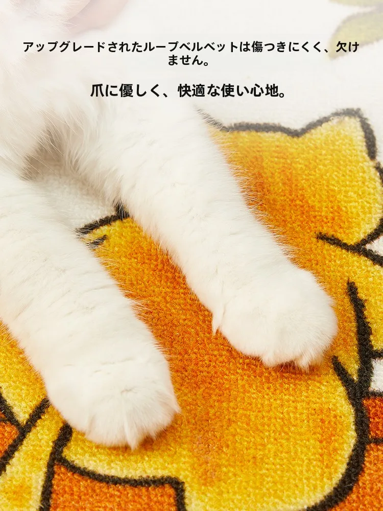 猫用壁面貼り付き麻製爪とぎマット：耐磨耗・毛羽立ち防止のソファ保護設計