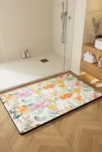 吸水性に優れたソフトシリカゲルマット【防滑・速乾・バスルーム用・トイレマット】