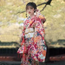 和風振袖桜ガール風着物