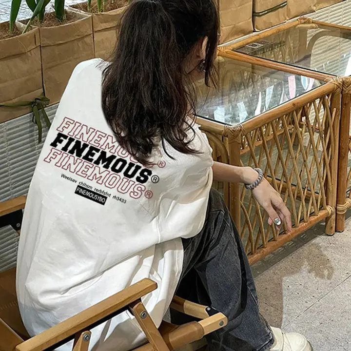 アメリカンヴィンテージスタイル コットン混 半袖Tシャツ【ルーズフィット・肩落ちデザイン・カジュアル】