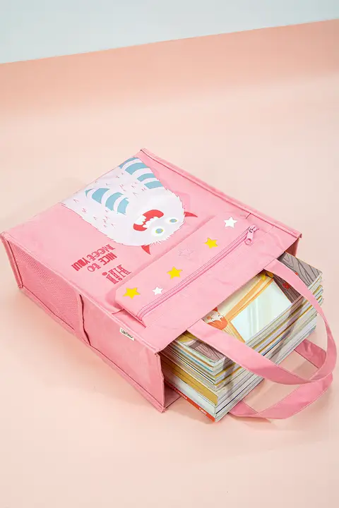 学生用キャンバス書類バッグ【ハンドル付き・美術用品収納・学習用】