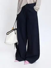 水洗ブルーのフィットフレンチスタイルパンツ