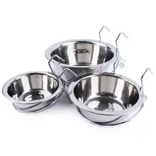ステンレス製 ハング式ペットボウル【犬・猫・ウサギ用・多用途・飲食対応】