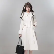 胡桃木JK初雪オリジナルウールコート【清楚系・アカデミックスタイル・ロリータ秋冬】