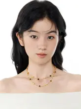ロングネックレス SV925 タイガーアイ サンド仕上げ スターモチーフ 重ね付け 秋冬 「NO SOLUTION」