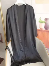 桑蚕真丝製 中長浴袍【快適・通気性・男女兼用】