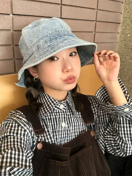 日常使いに最適なヴィンテージウォッシュデニム漁師帽【男女兼用・カジュアルスタイル】