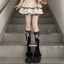 ロリータカーフソックス ホワイトレースソックス