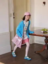 帆布バッグ キッズ ガールズ チェック柄 ヴィンテージ ルーズ 2WAY 斜め掛け カジュアル デイリー 「KUUYOO」