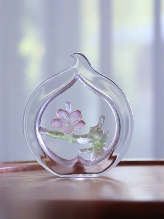 琉璃製 十二花神の置物【高級茶卓装飾・手作り茶具アクセサリー】