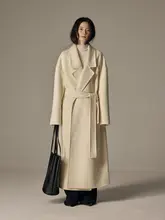 秋冬用高級感あふれる驼毛ウールコート【ダブルフェイス・中長丈・ゆったりシルエット】