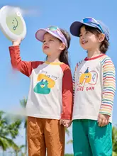 子供用コットン長袖Tシャツ【男女兼用・薄手・秋用】（セットアップ対応）