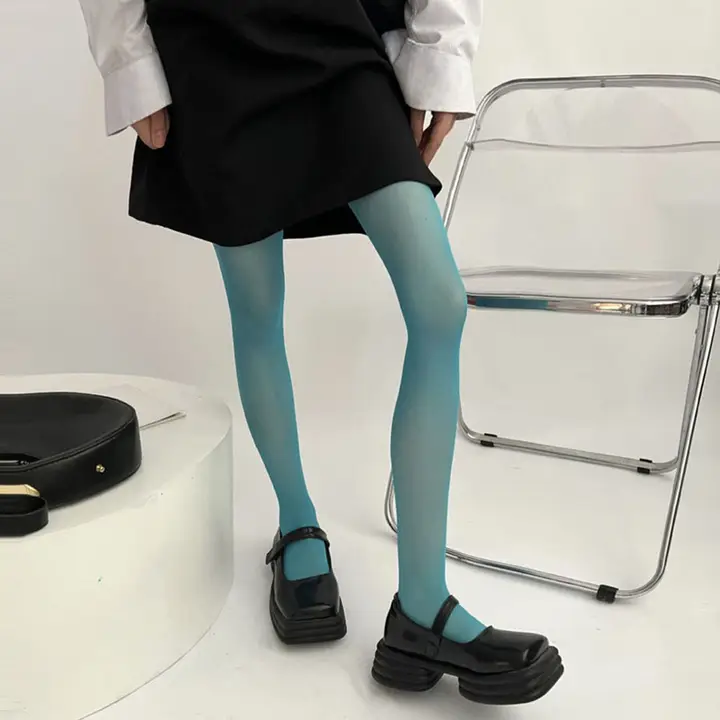 カラフルな天鵝絨の超薄手タイツ【春夏用・透け感・セクシー】