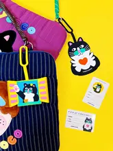 かわいいデザインのPVC製荷物タグ【紛失防止・保護カバー】