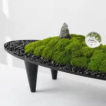 新中式 エターナル苔盆栽【造形装飾・玄関・テーブル用】