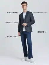 軽やかで柔らかな男性用カジュアルジャケット【泡泡纱・秋用・シンプルデザイン】