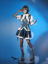 デザイナーのギフト！オリジナル契約魔法王子風ロリータ外衣シャツとショートパンツの可愛い日常コーデ（セットアップ対応）