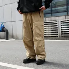 男女兼用 カーゴパンツ【復古風・マルチポケット・フィット】