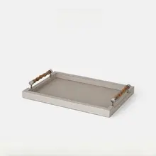 LamomeDeco 高級レザー製 アロマトレイ【化粧品・香水・収納用・リビングインテリア】