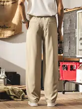 アメリカンビンテージ風 薄手のチノパンツ【ベージュ・易お手入れ・フィット】