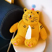 かわいい猫デザインのティッシュケース【毛並みの柔らかさ・車載用・家庭用】