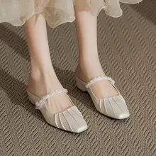 厚底白色オープントゥサンダル【快適な履き心地・夏用・女性】