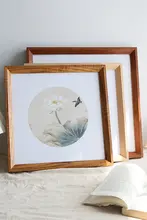 実木製 欧式フレーム正方形【50cm・十字刺繍・壁掛け用・書道作品対応】