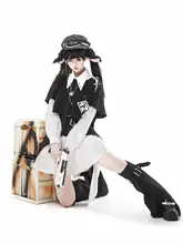 ワンピース レッグウォーマー 2点セット レディース 長袖 秋物 ガーリー