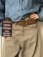 レトロ仕様のブラウンベルト【ユニセックス・おしゃれアクセサリー・高級感】