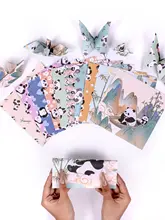 可愛いパンダ折り紙【カラフルな二色印刷・手作り用】