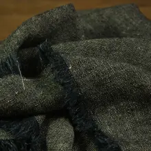 ブラックホワイトのリネン生地【厚手・服飾用・極上の柔らかさ】