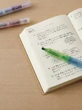 水玉ペン 水彩マーカー 連結可能 多色セット 手帳デコ 「MIDORI」